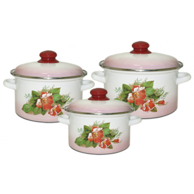Kitchen set of saucepans 1/3 Blooming Rosehip Set of dishes